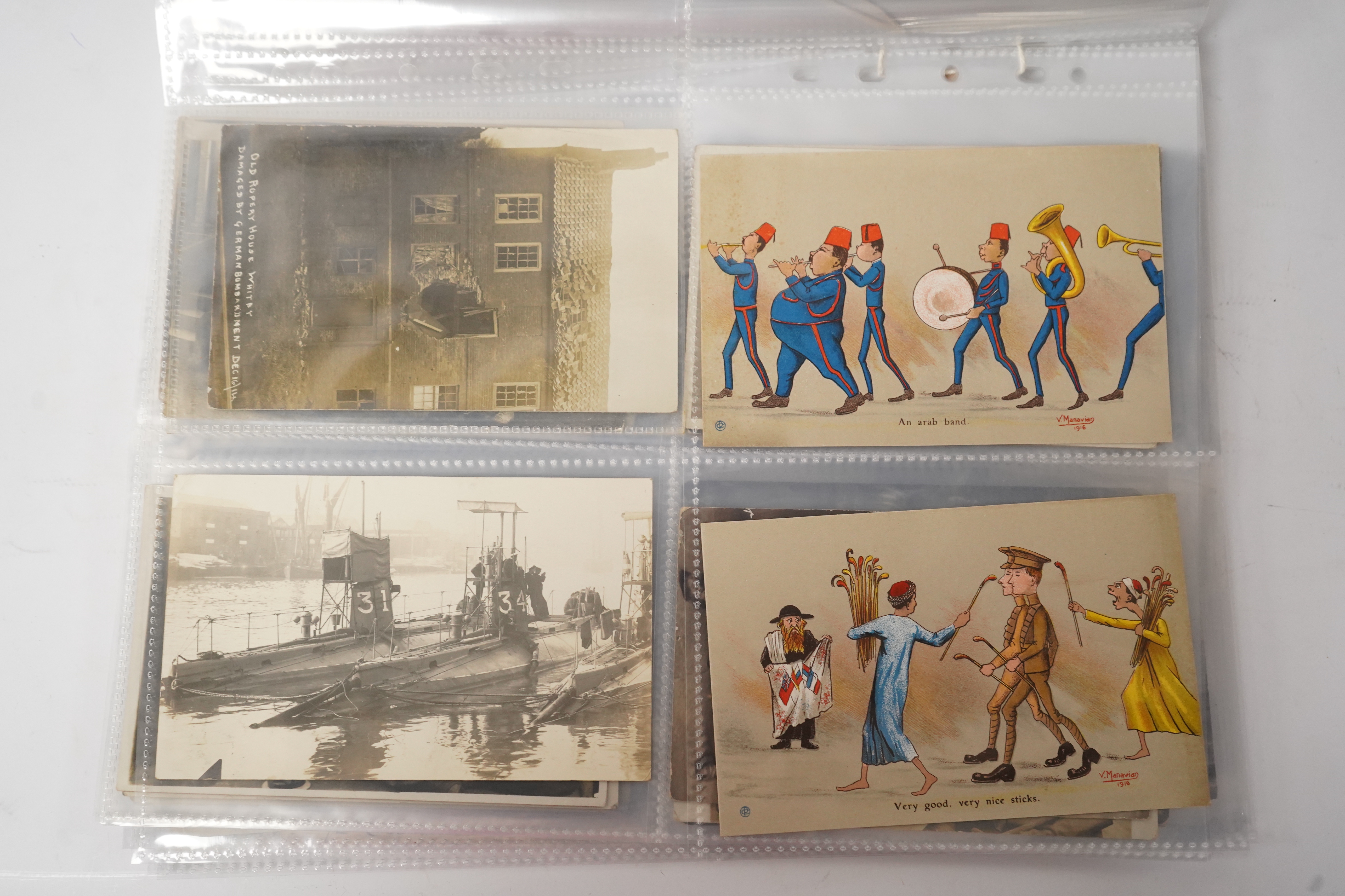 Military Interest: a group of sixty four vintage postcards, mostly pre WW1, including suffrage